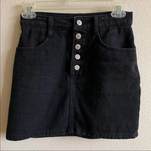 John Galt Black Highwaisted Skirt